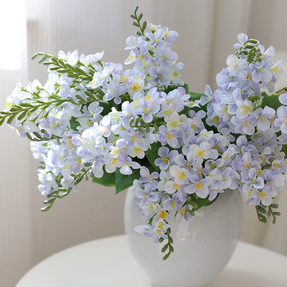 زهور محاكاة الأوركيد الراقية، ديكور غرفة المعيشة المنزلية، زخارف الزهور المزيفة، تشكيلة زهور المنزل وتصميم الأزهار