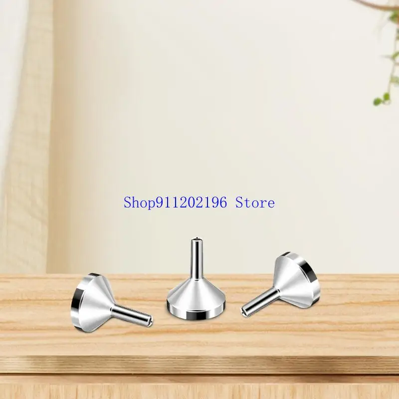 P82A 3 Pcs Funnel Small Funnel Metal Funnel Liquid Transfer Funnel for Home
