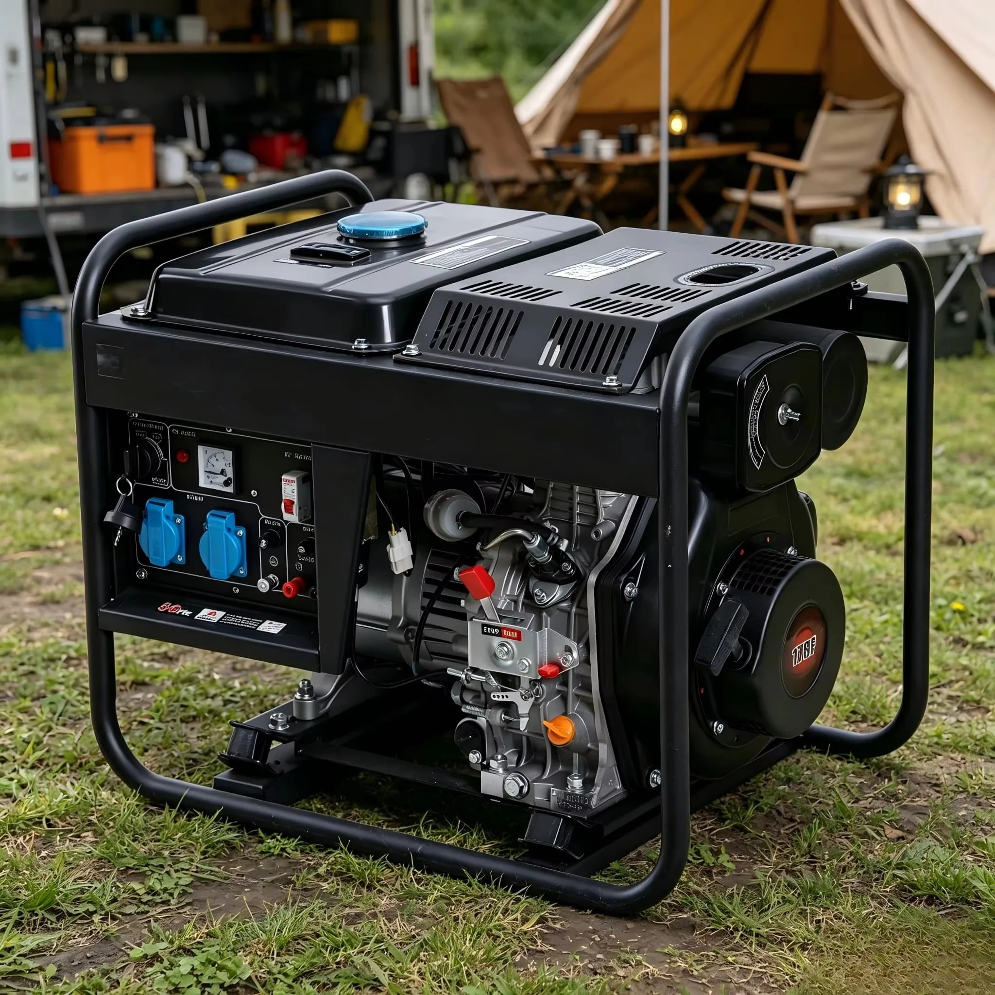 5KVA 6KVA 8KVA Open Frame Portable Diesel Generator Power Generator with Wheel Generators for home electricity CE UL Certified