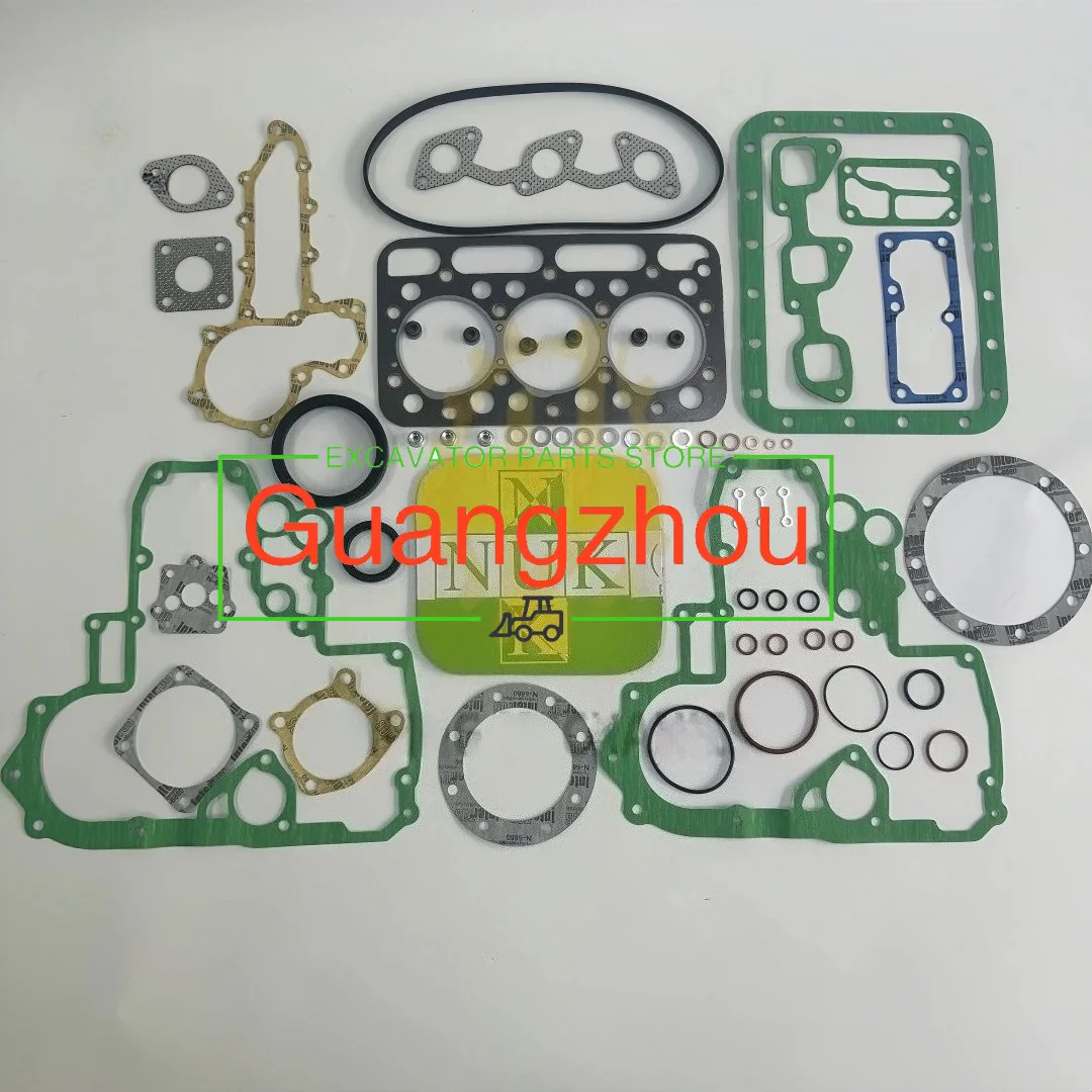 For Kubota D1402 D1302 Engine Gasket Kit,OEM# 1521-03044 15301-03311,for Kubota KH91 Konelco SK60 Bobcat 225 325 643 Excavators