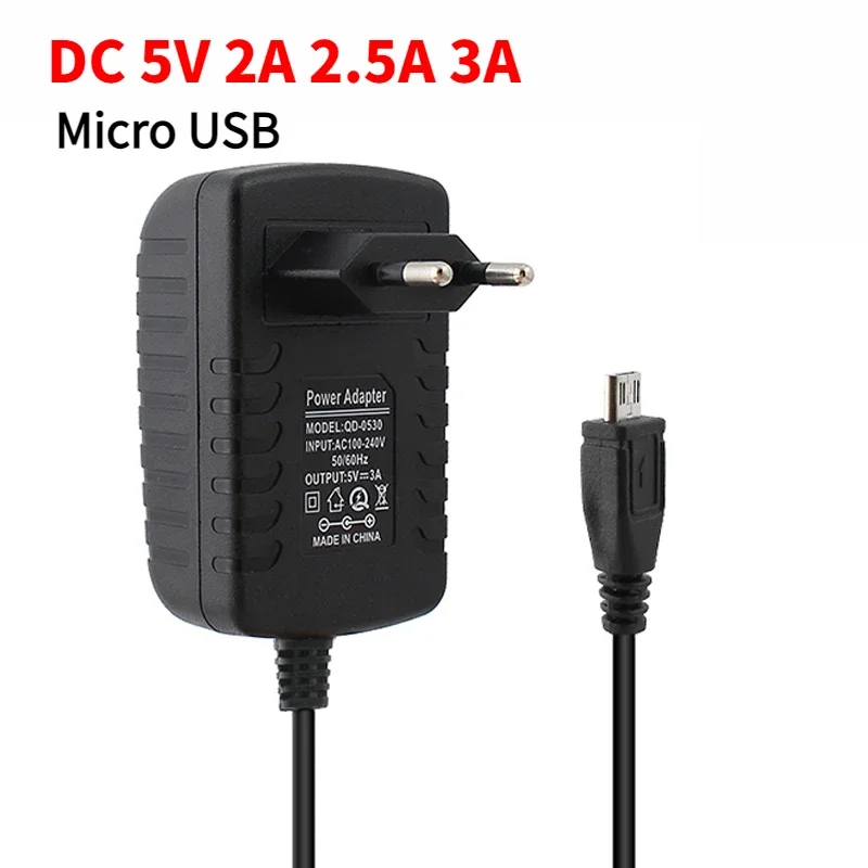 

Micro USB 5V Power Adapter 2A 2.5A 3A 220V To 5 Volt USB Power Adapter Charger for Raspberry PI 3 Zero Model B B+ Tablet PC