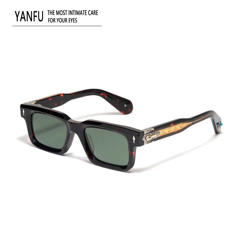 

Sunglasses Man Luxury Brand Designer High Quality Tortoise Square Fashion Outdoor Glasses Men UV400 Handmade Eyeglasses Male For