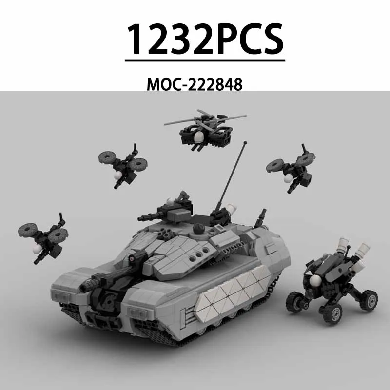 

MOC-222848 God of War Tank 1232 Pieces Tank Building Blocks Educational Toys for Kids Birthday Gifts Christmas Gifts