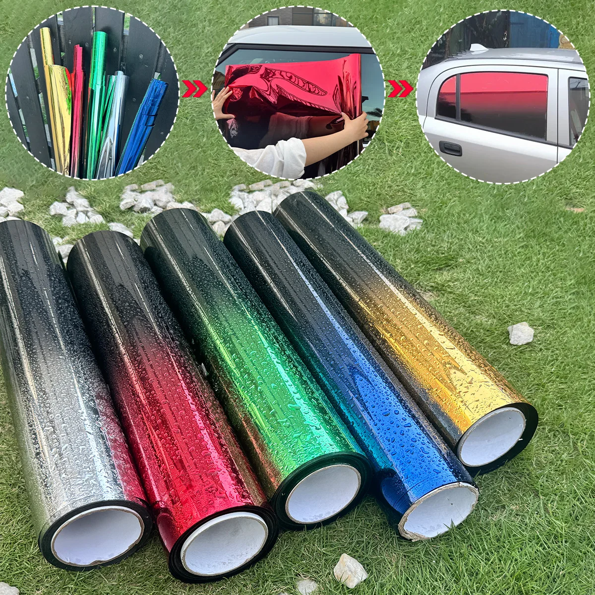 1/3M Car Gradient Car Film Frontside Side Windshield UV Protected Heat Insulation Color Change Film Exterior Accessories image 2