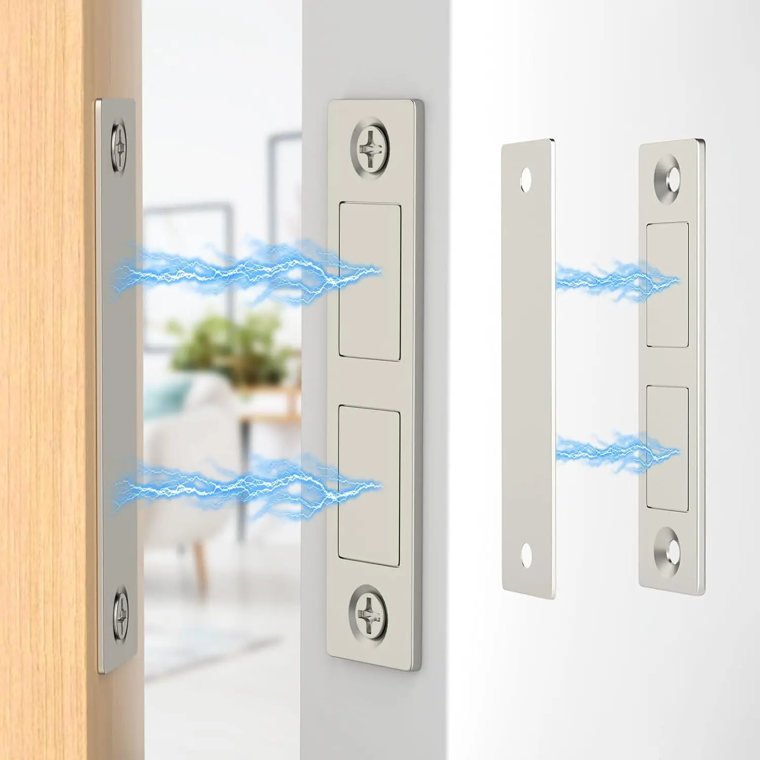 Cabinet Drawer Magnets, Wardrobe Magnetic Cabinet Door Magnets, Ultra-Thin Invisible Door Magnets, Suitable for Wardrobes