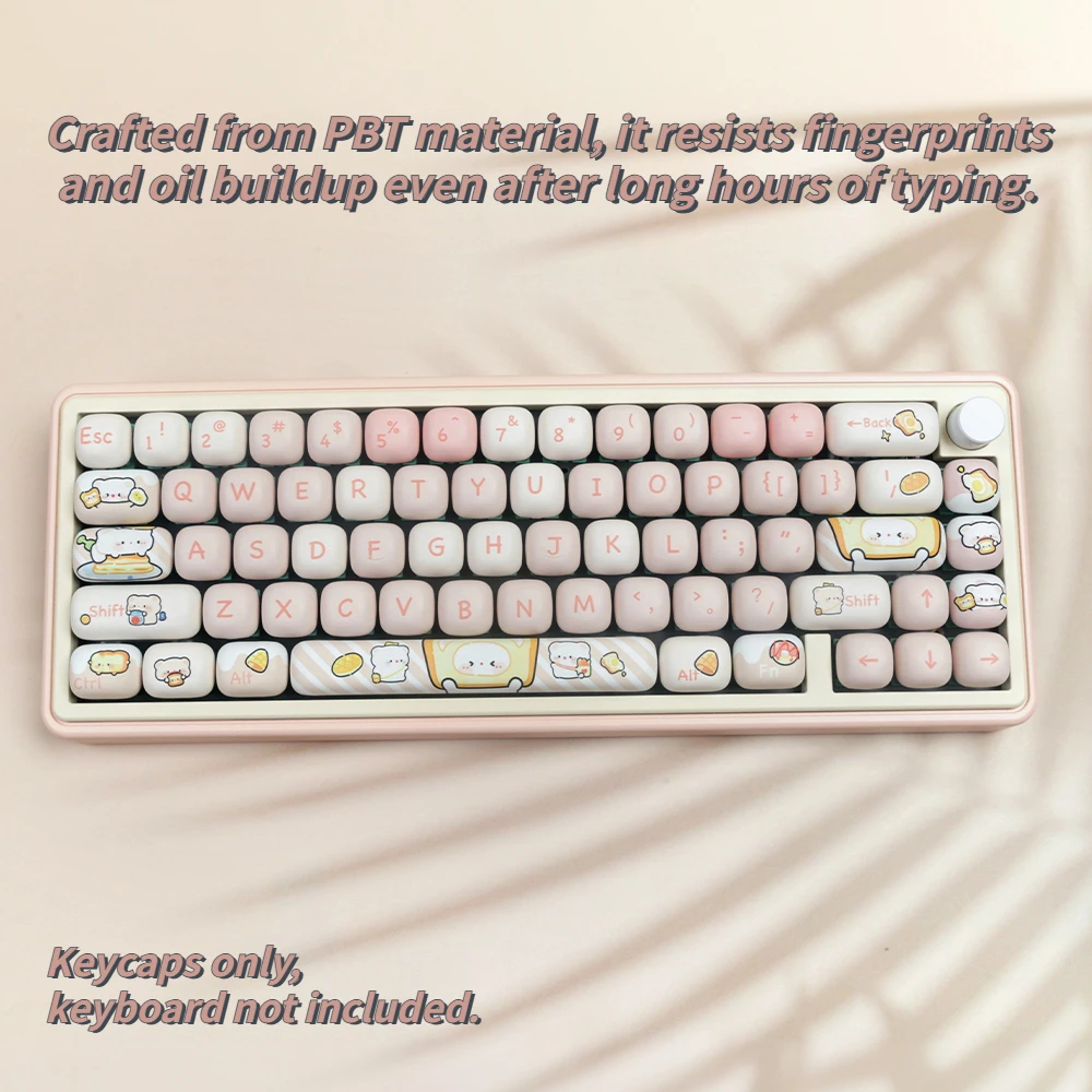 New PBT Keycaps 140Key, Side-Engraved Backlit Keycaps, CHERRY Profile PBT Double Shot 5-Sublimation, Durable Oil-Proof Stylish