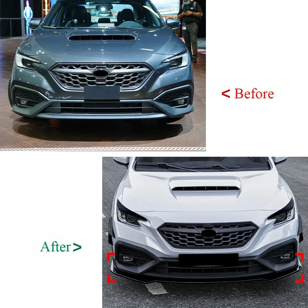 For Subaru WRX STI VB 2022 2023 2024 Car Front Bumper Splitter Lip Spoiler Diffuser Body Kits Tuning Accessories Front Shovel