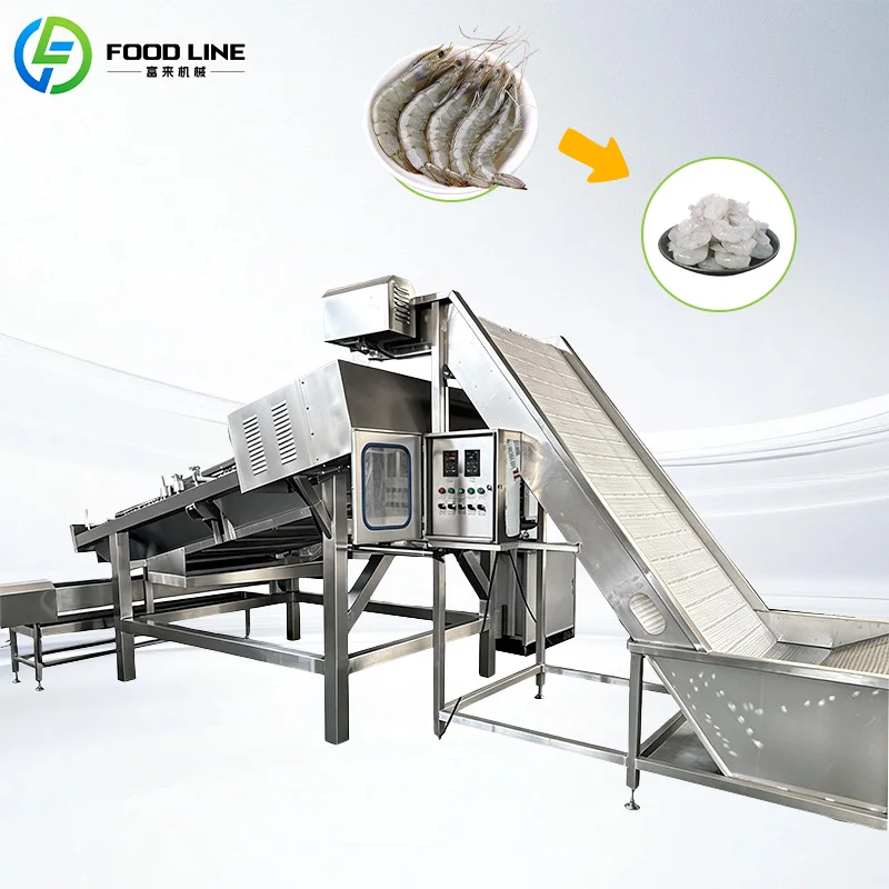 Factory Price Butterfly Shrimp Peeling Machine Seafood Processing Plant Equipment FL Customized