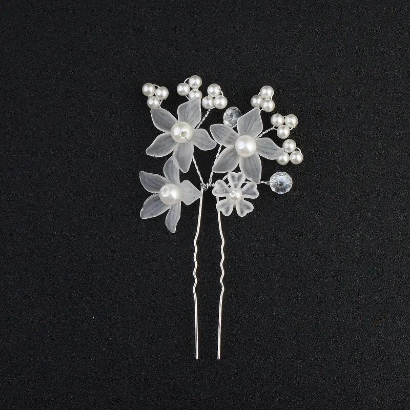 Perle U-förmige Haars pange Gabel Haarschmuck Kopf bedeckung Kopf bedeckung Geschenk Hochzeit Braut Haarschmuck Strass Haarnadeln – Detail 6