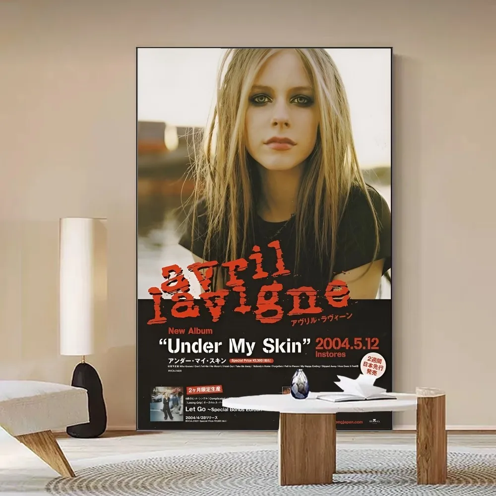 Avril Lavigne 3  Self-adhesive Art Poster Waterproof Paper Sticker Coffee House Bar Posters Wall Stickers