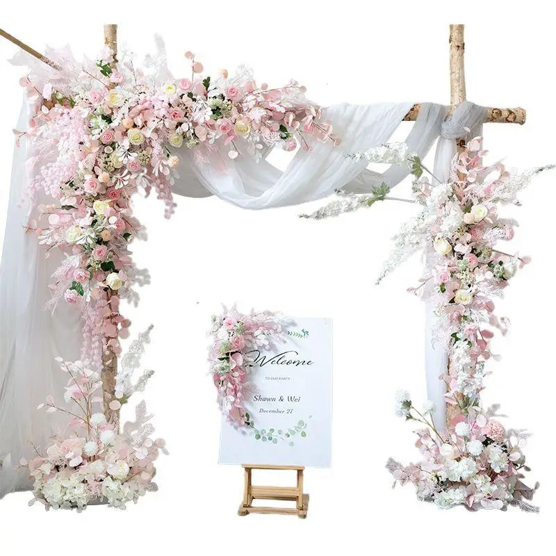 

Simulation flower art decorative arch, wall background decoration wedding flower art indoor live broadcast window beautiful Chen