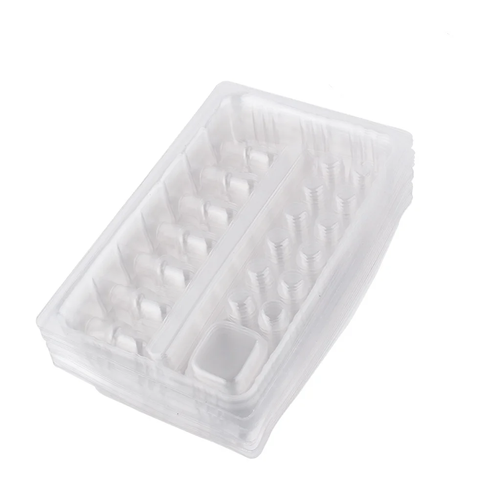 

20 шт. лоток-держатель для игл для татуировки, пигменты и чернила, органайзер, одноразовый пластиковый лоток, подставка, 7 слотов, комплект аксессуаров