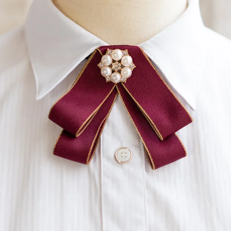 * Галстук-бабочка ручной работы, чистый цвет, галстук-бабочка в студенческом стиле, женская рубашка, униформа, платье с воротником, аксессуары с цветами, регулируемый эластичный бан