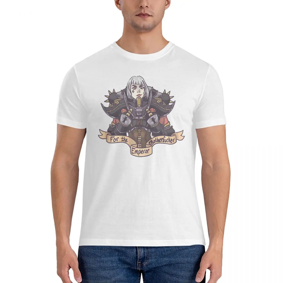 For The Emperor T Shirt Men's 100% Cotton Vintage T-Shirts Crewneck W-Warhammer 40k Tee Shirt Short Sleeve Clothing New Arrival