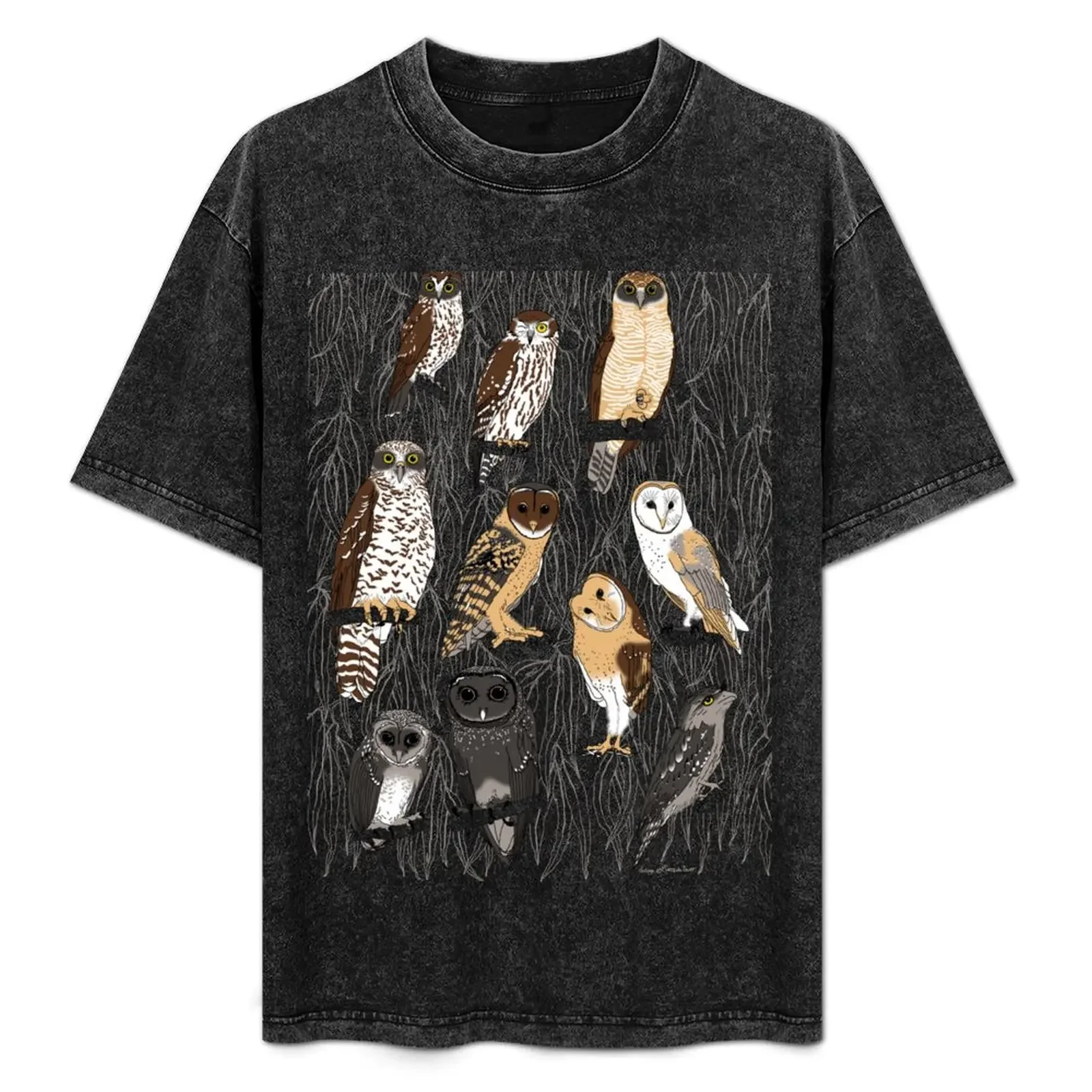 

AUSTRALIAN OWLS - tee shirts, garments & homewares T-Shirt Basic Plain Short Sleeve Crew Neck Tee