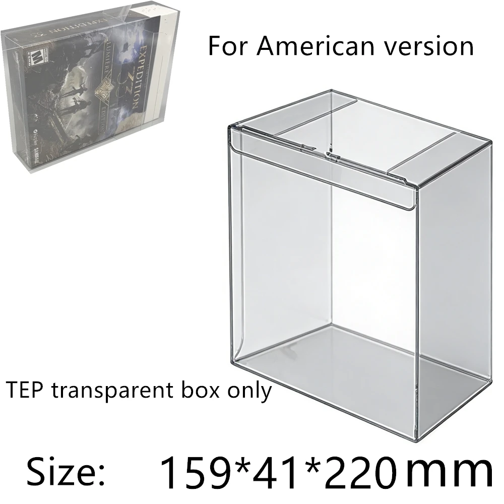Protector de caja transparente para Clair Obscur: Expedition 33/PS5, caja de almacenamiento TEP para juegos, estuche transparente para exhibición