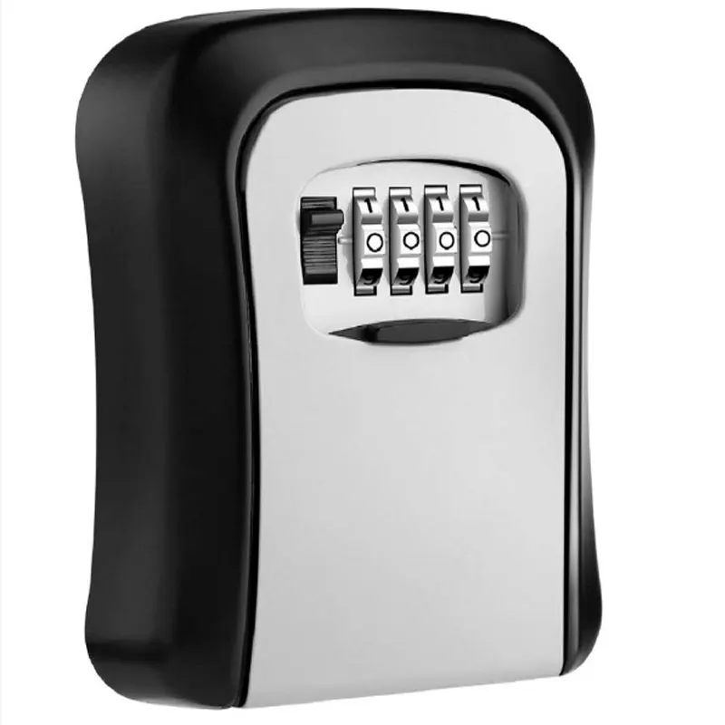 

Wall Mount Key Storage Secret Box Organizer 4 Digit Combination Password Security Code Lock No Key Home Key Safe Box