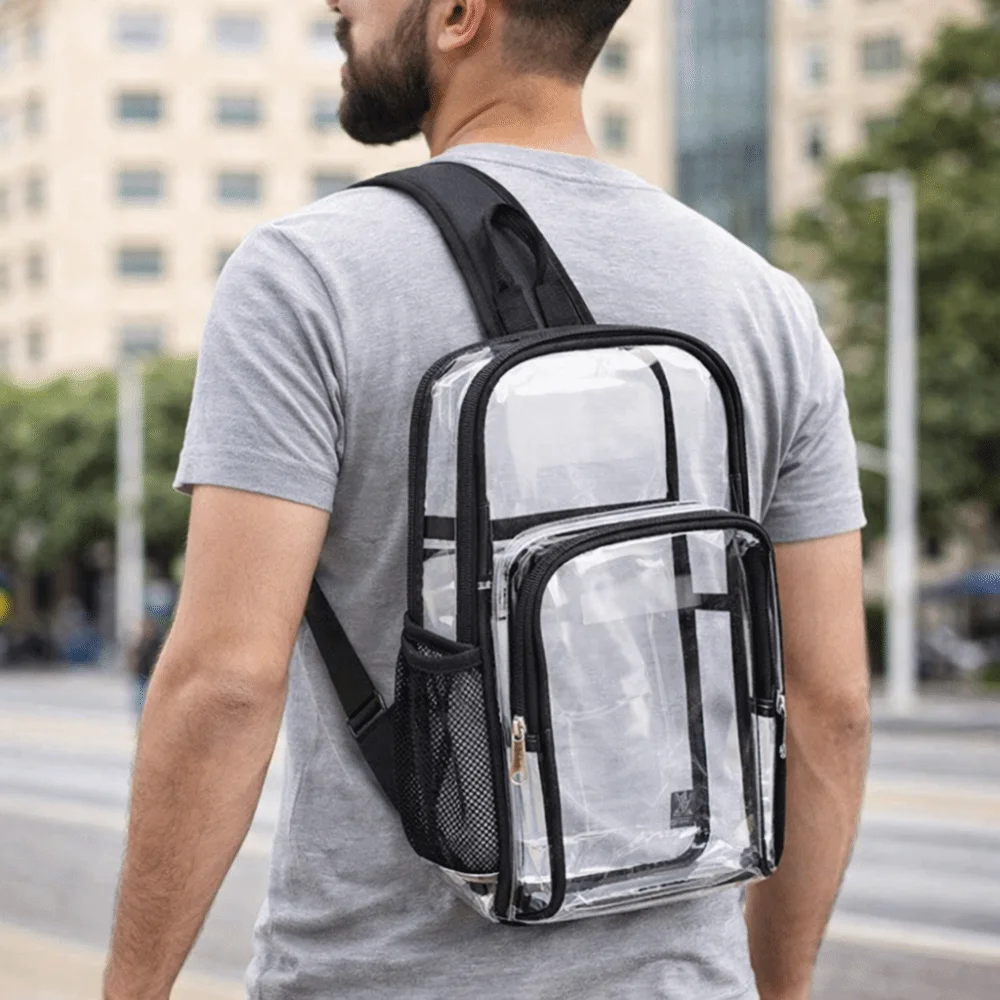 

Прозрачная сумка через плечо большой вместимости, легкая, водонепроницаемая, многофункциональная, из ПВХ, для спорта