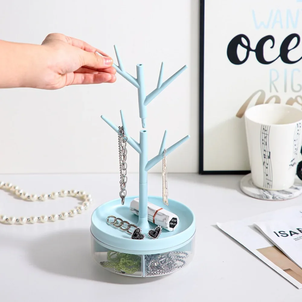 Hot Rotable Jewelry Stand Creative Tree Branch Earrings Necklace Ring Display Rack Desktop Multifunctional Storage Holder