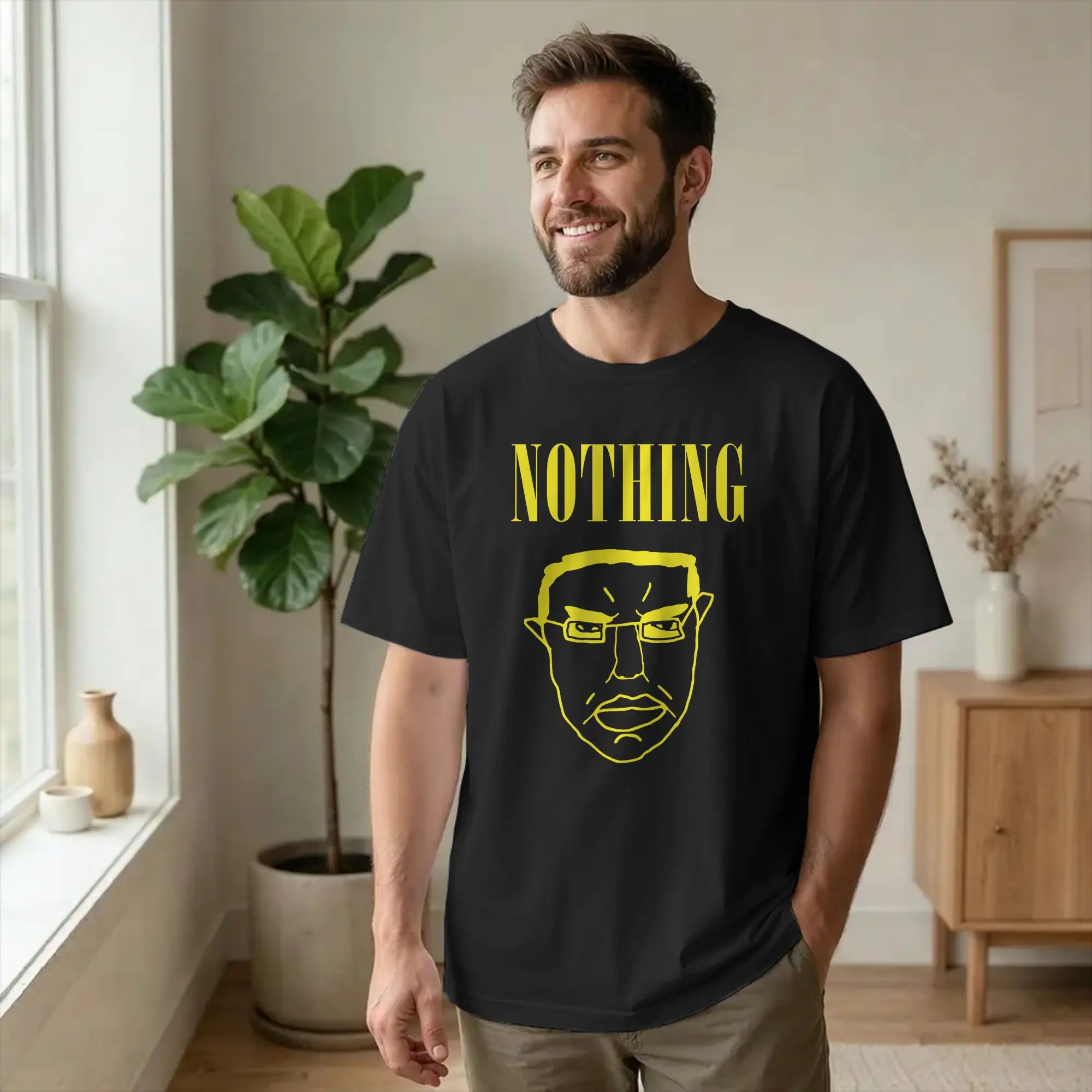 Men T-Shirts Chudjak Chud Nothing Ever Happens Funny Cotton Tee Shirt Short Sleeve Funny Meme T Shirts O Neck merch Plus Size