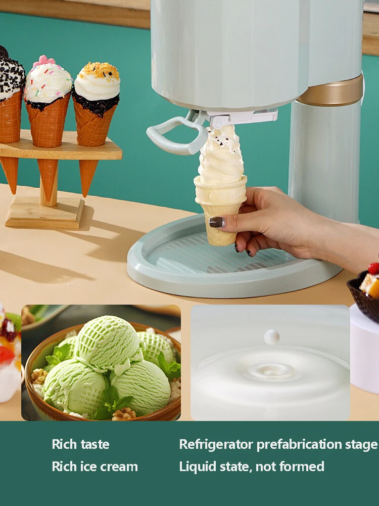 Fully automatic ice cream machine, home small children DIY homemade cone machine, ice cream machine, mini ice cream machine