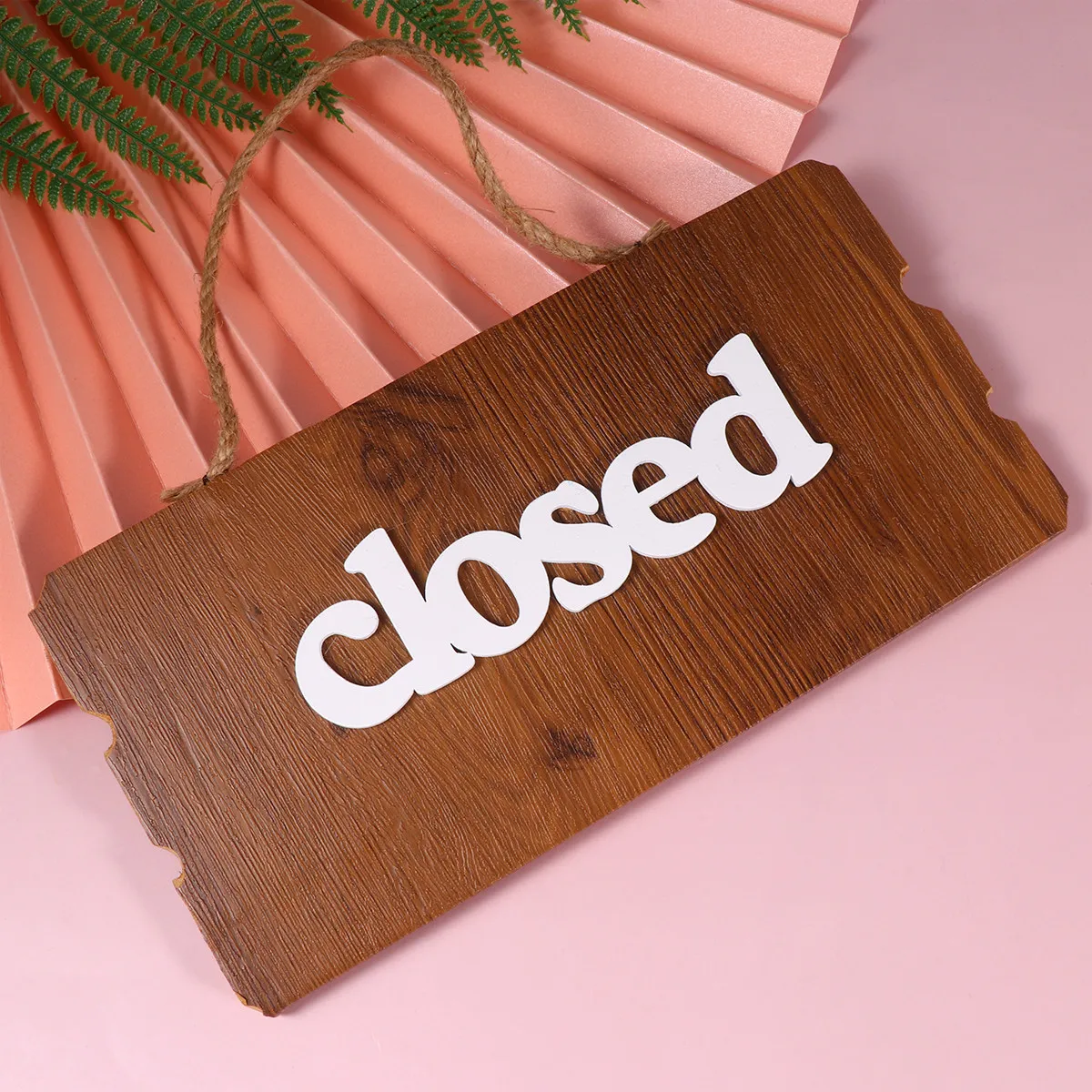 Wooden Open Closed Hanging Board for Shop Door Wall Store Decor Rustic Vintage Business Sign Outdoor Indoor Cafe Bar Restaurant