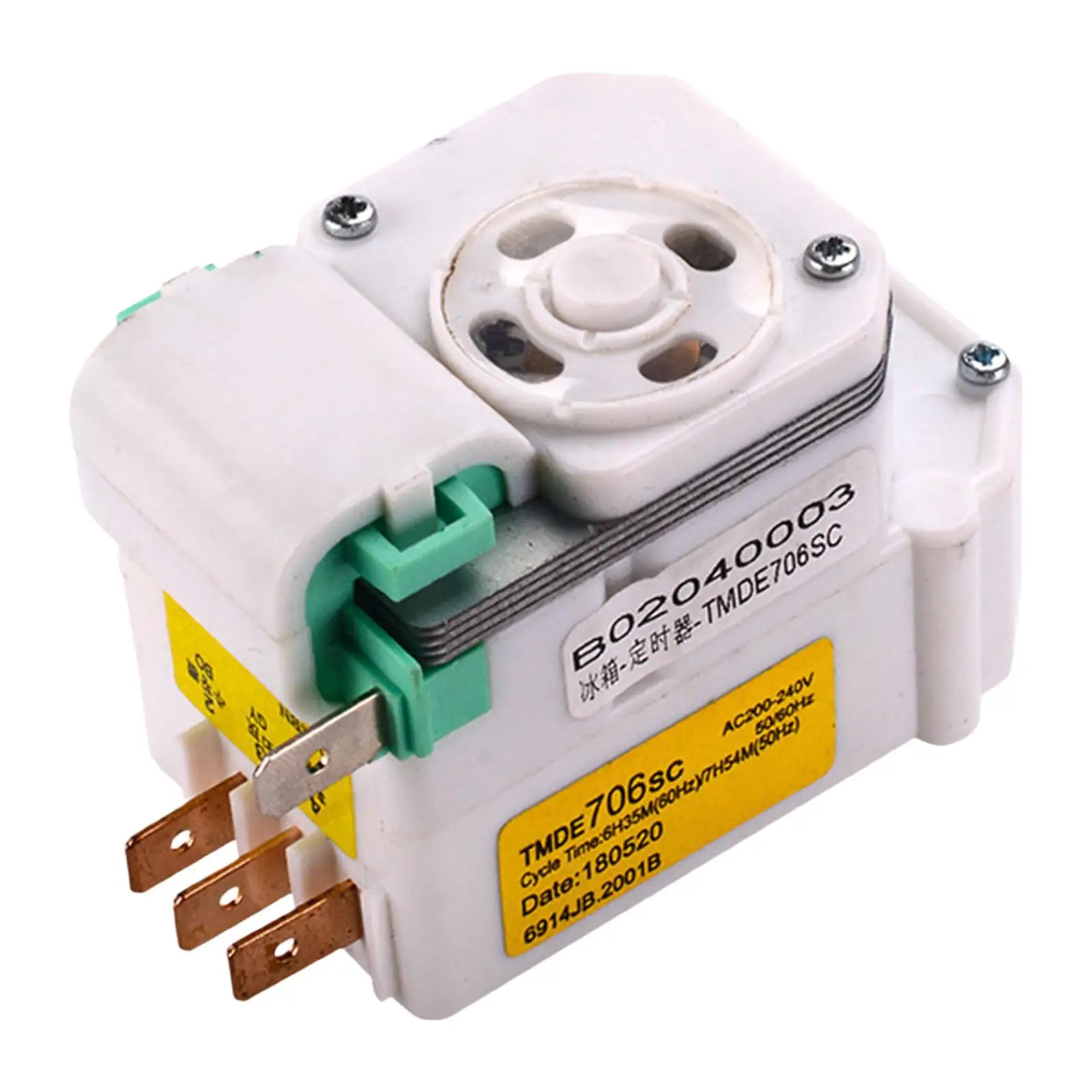 Minuterie de dégivrage pour réfrigérateur, remplacement Tmde706SC AC200-240V, Installation facile, minuterie de dégivrage pour congélateur, pièce de réfrigérateur robuste 50/60Hz