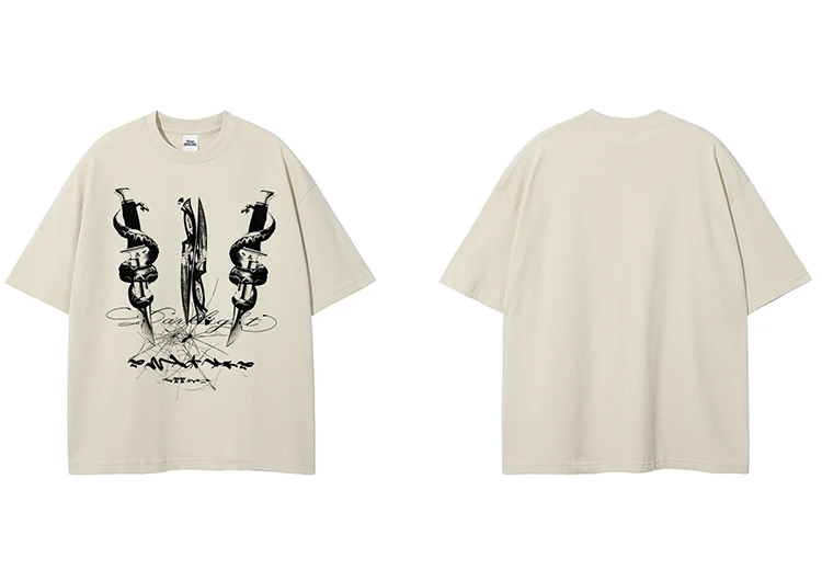 Snake Dagger Graphic T-Shirt Se1e24aa16a7946369840abcae8a7ee1a6