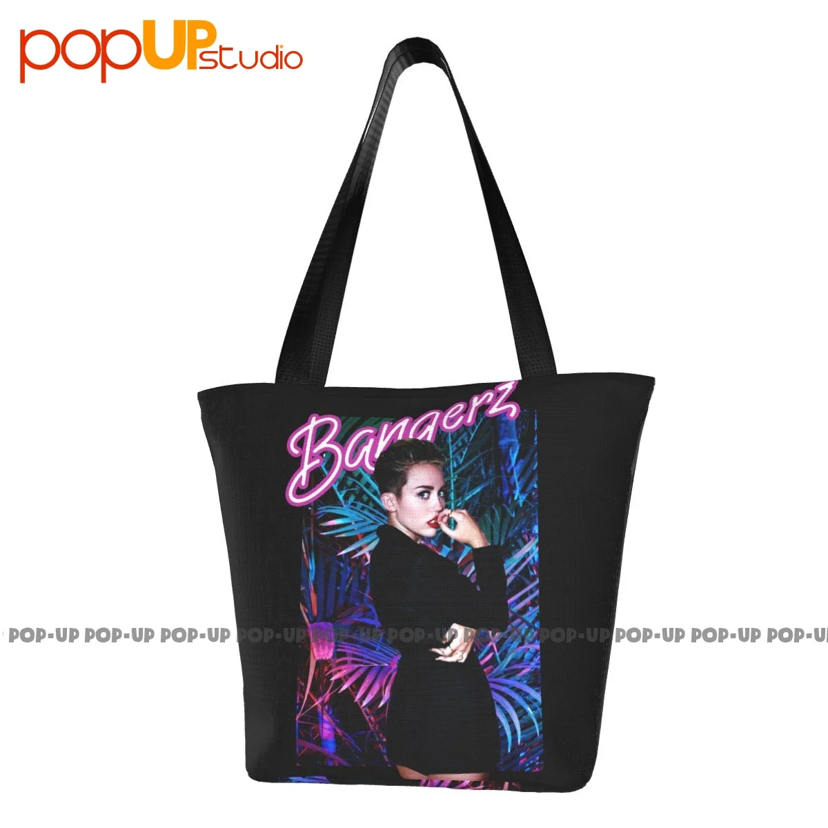 Miley Cyrus Bangerz Outdoor Handbags Lunch Bag Shopping Bag Large Capacity