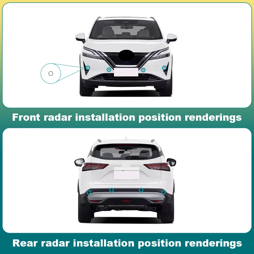 New! Original Display Screen Car parking sensor kit Assistance Backup Radar Buzzer System For Nissan Qashqai 2016 To 2023 2024