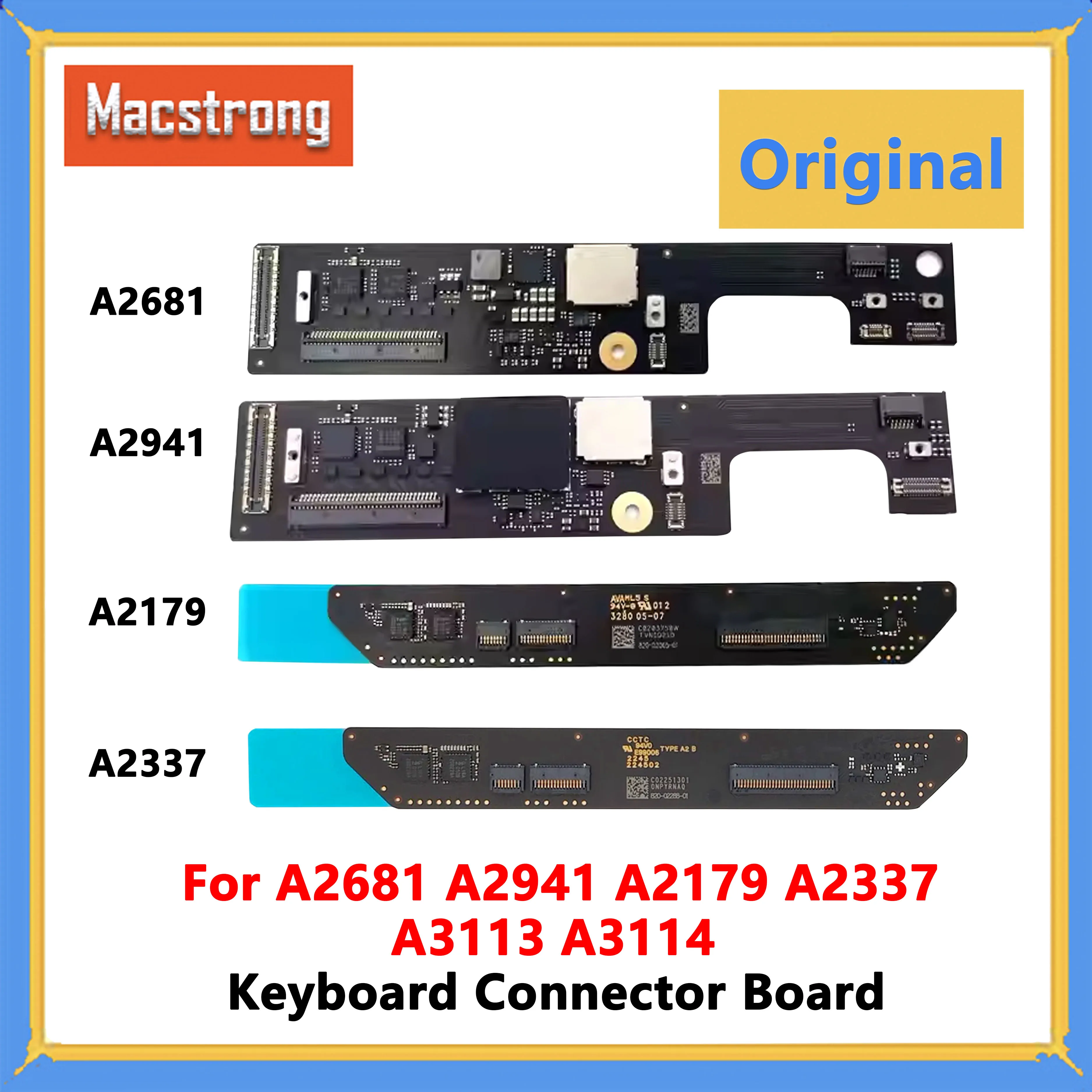 Оригинальная новая плата разъема клавиатуры A2179 A2337 для Air M1 13,3 дюйма A2179, плата подключения трекпада 820-02005-01/02288-01 2020 Оригинальная новая плата разъема клавиатуры A2179 A2337 для Air M1 13,3 дюйма A2179, плата подключения трекпада 820-02005-01/02288-01 2020