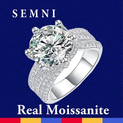 SEMNI 5.0CT 3.0CT Moissanite Diamond Eternal Oath Ring for Women Ruby Sapphire Emerald Promise Band 925 Sterling Silver Anillos