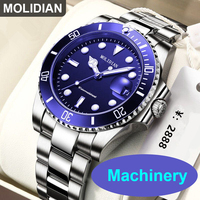 MOLIDIAN Luxury Business Watch 18+ Men's Love Watch Fully Automatic Mechanical Watch Green Water Ghost Tourbillon Jewelry Box