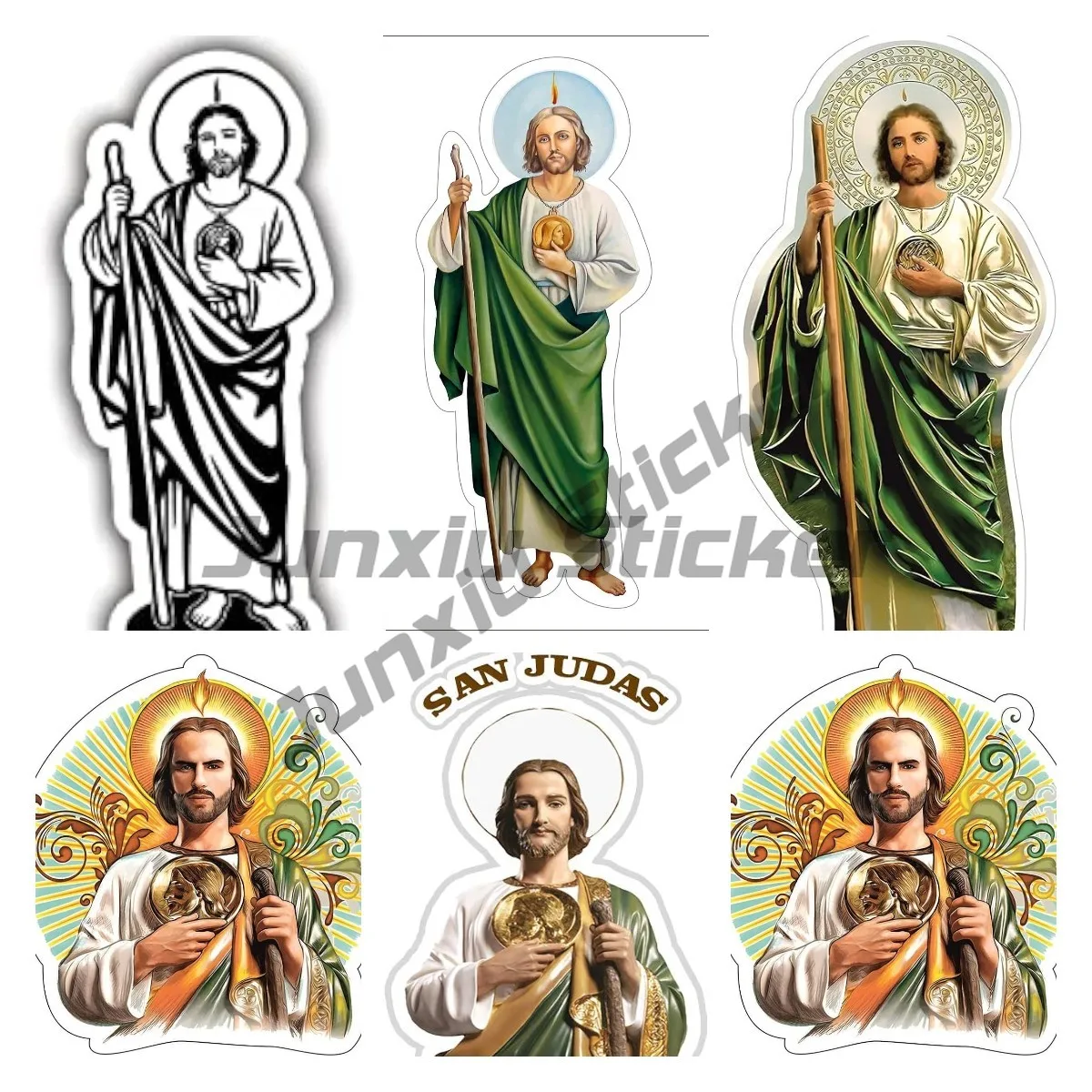 

San Judas Sticker Saint Jude Thaddeus Catholic Church Vinyl Truck Window Glass Moto Bicycle Van Wall Door Room Car Decal