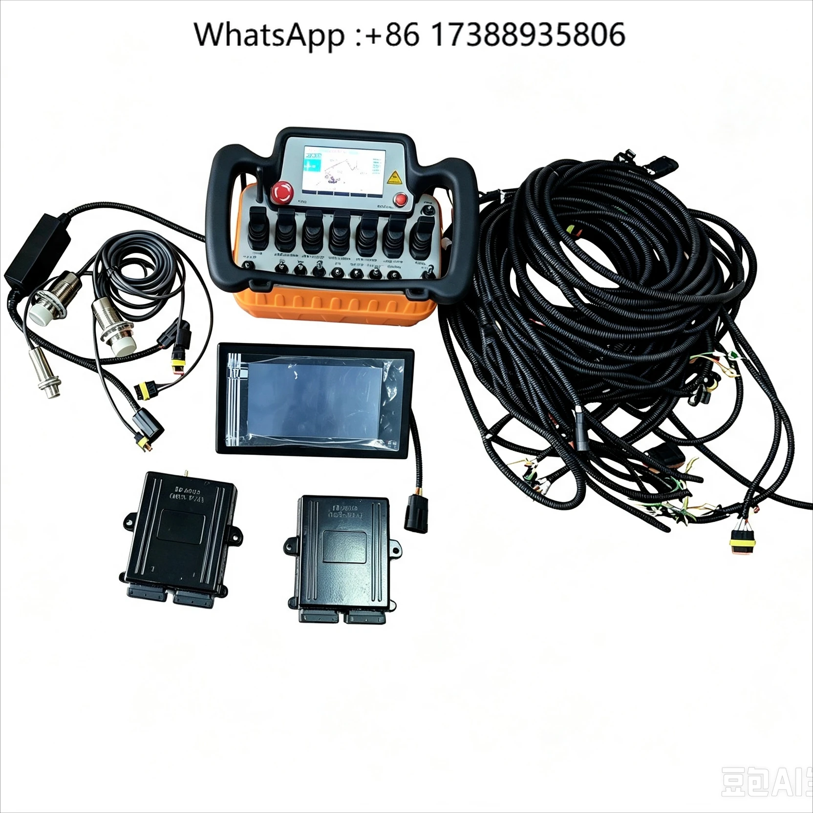 4 Joystick Wireless Industrial Remote Control With LCD Screen, Customizable For Hydraulic Crawler Spider Crane & Aerial Lift