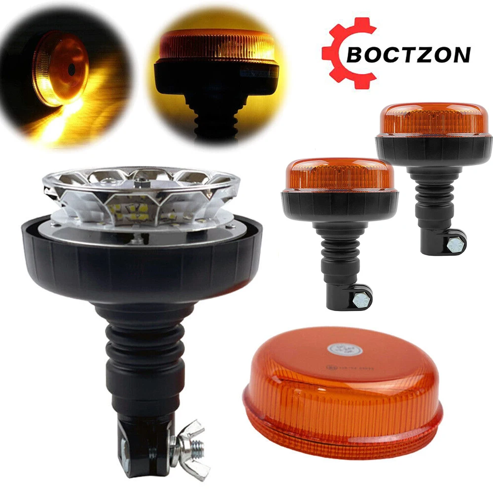 1pc/2pcs 12V 24V Emergency Strobe Light Set Vehicle LED Warning Flashing Beacon Rotating Lamp Multipurpose Truck Tractor