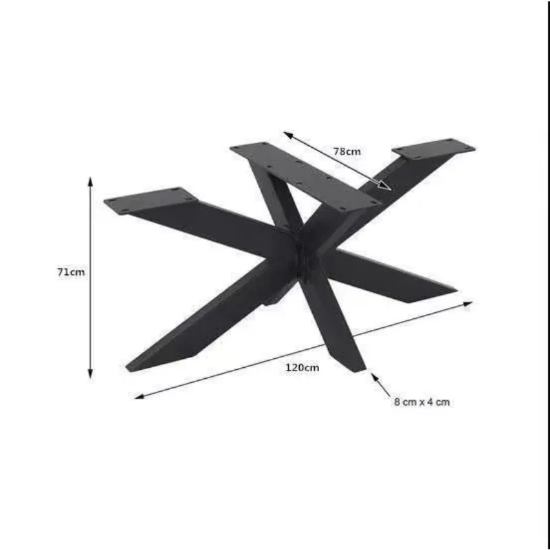 

Modern Stylish Custom Metal Table Cross Frame Spider Legs Rectangle Chrome Conference Dining Table Furniture Spider Legs