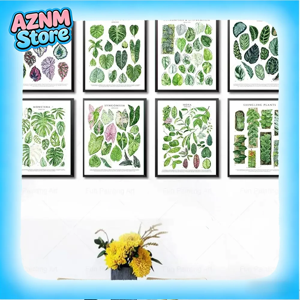 2026 Botanical House Plant Canvas Painting Educational Poster Leaves Print Wall Art Picture Kids Room Decor Plant Lovers Gift view 2