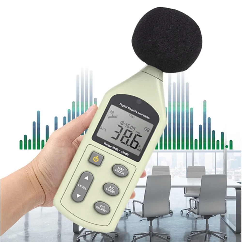 

2025USB Best Seller Accuracy 1.5dB Decibel Meter 30-130dB Sound Level Noise Meter With a C Weighting