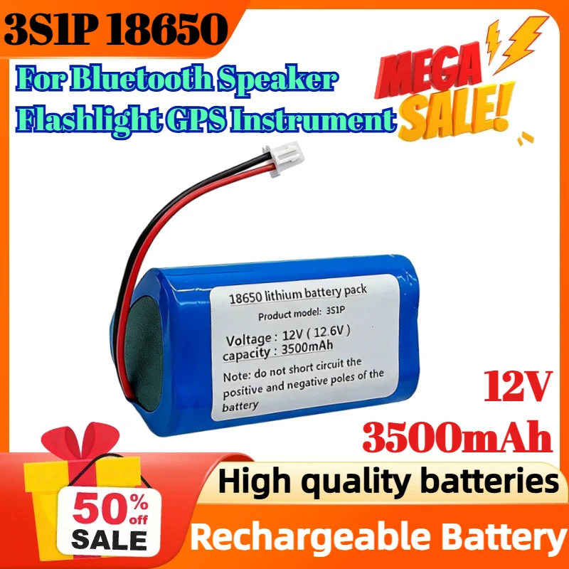 

12 В 3S1P 3500 мАч 18650 литий-ионный аккумулятор резервный источник питания встроенный BMS для Bluetooth-динамика фонарик GPS инструмент