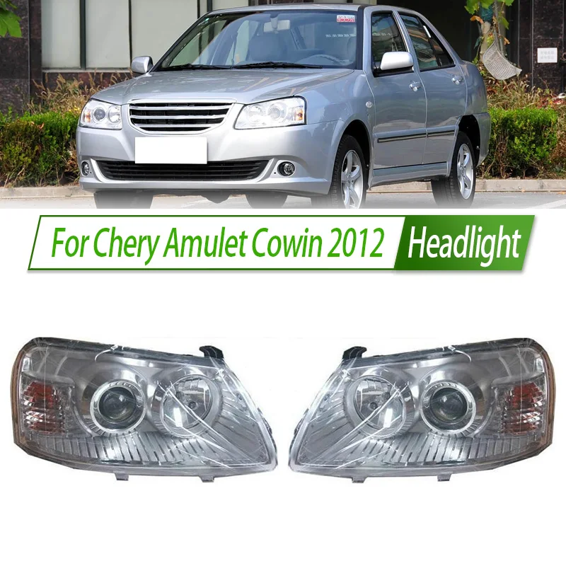 

Для Chery Amulet Cowin 2012, галогенная фара в сборе, OEM-стиль, цоколь для лампы передней фары, замена Plug & Play