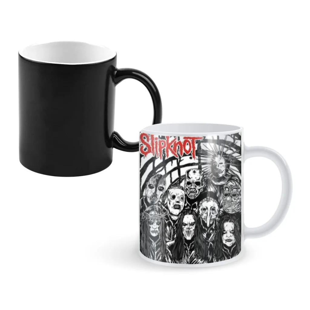 Classic Heavy Metal Rock S-Slipknot New Creative Color Changing Mug Ceramic Coffee Milk Tea Cup Gifts Free shipping