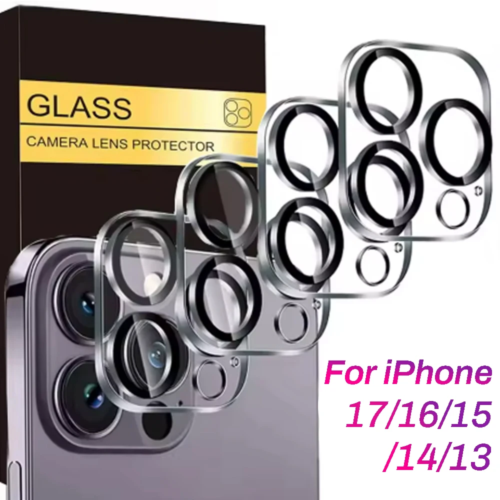

1-4 шт. HD clea Защитная пленка для задней линзы для iPhone 17 Air 13 Mini 14 15 16 17 Pro Max 14Plus Защитная пленка из закаленного стекла для камеры
