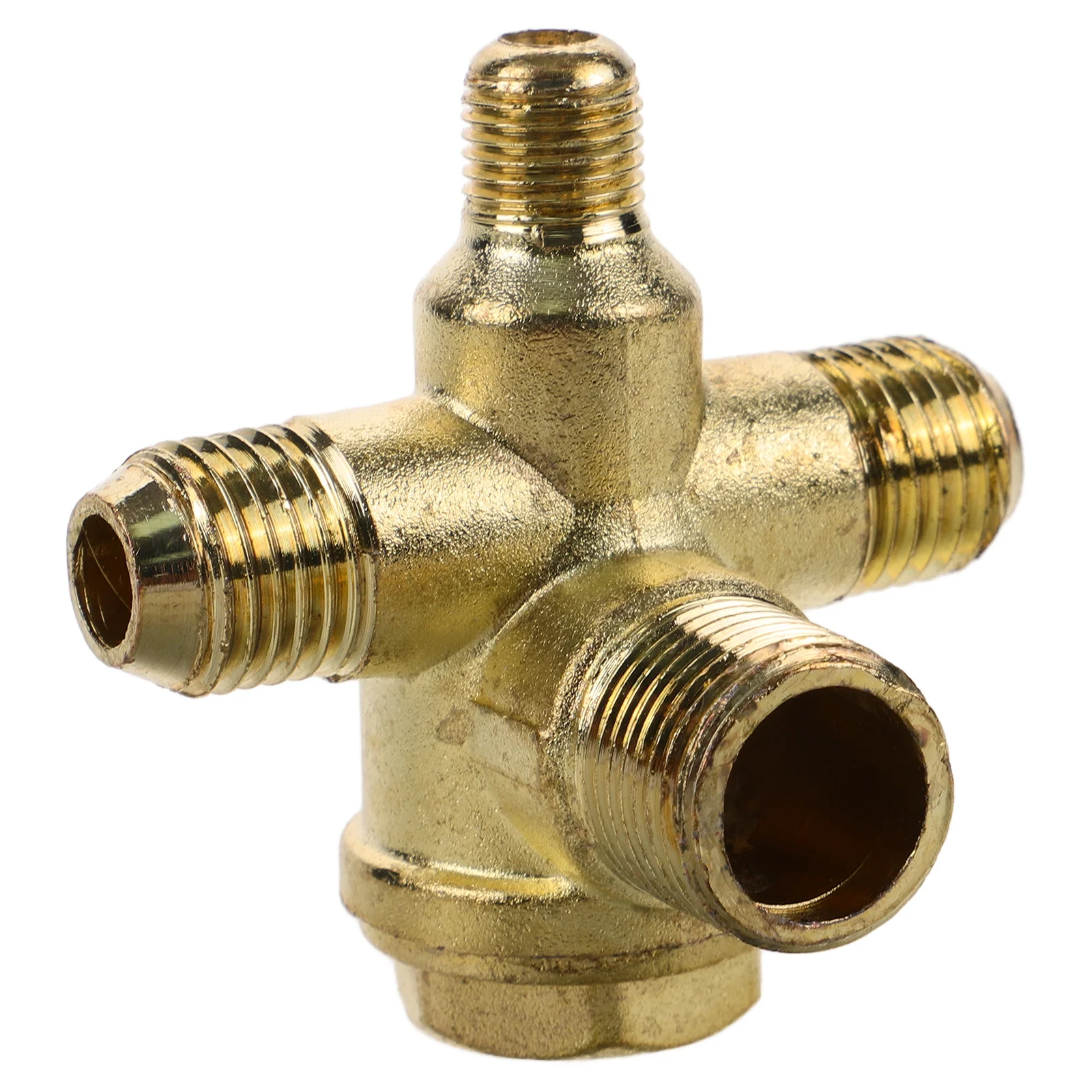

4 Ways Tube Connector Double Non Return Valve Air Compressor Accessories Pressure Threaded Check Valve Pneumatic Joint Tools