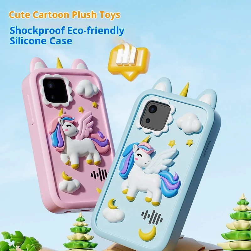 Kids Camera Phone Toy with Dual HD Camera Educational Touch Screen Learning Games Mini Device Gift for Children Boys Girls