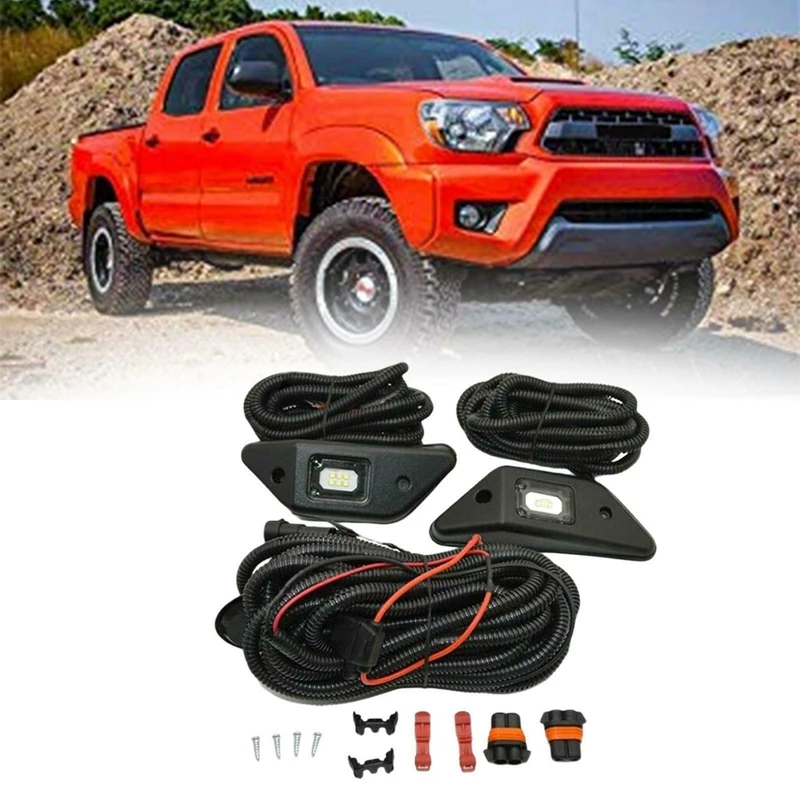 Car LED Cargo Bed Lighting Kit 00016-34187 0001634187 Wiring Harness Kit For Toyota Tacoma 2015-2018