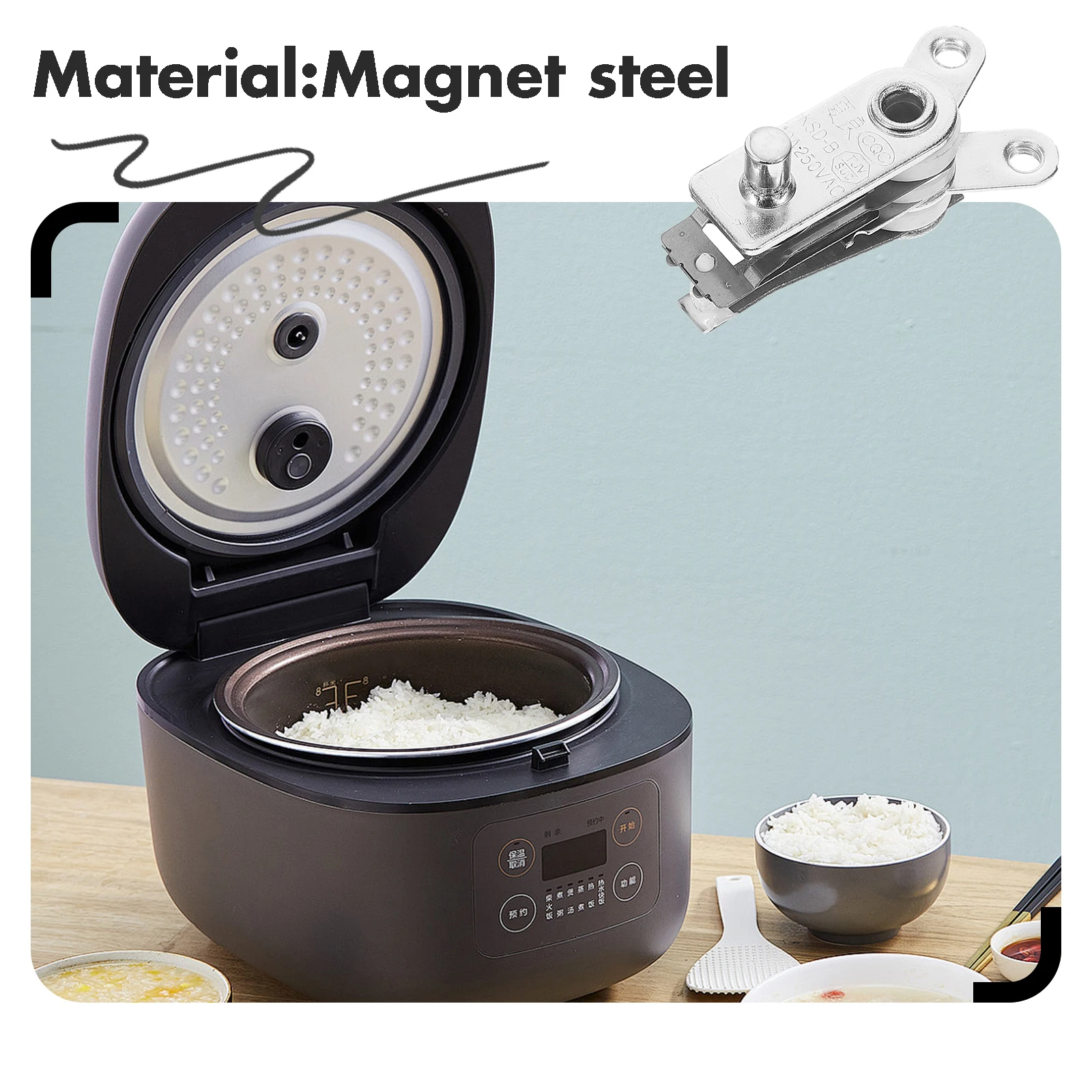 2 個電気炊飯器サーモスタット磁気センサー調節可能な温度コントローラー交換用炊飯器部品