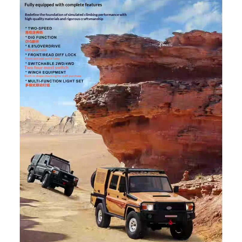 

1:10 Scale Remote Control Electric Off-Road RC Car - Outdoor Simulation Climbing Model Vehicle with Commander LC79 Control