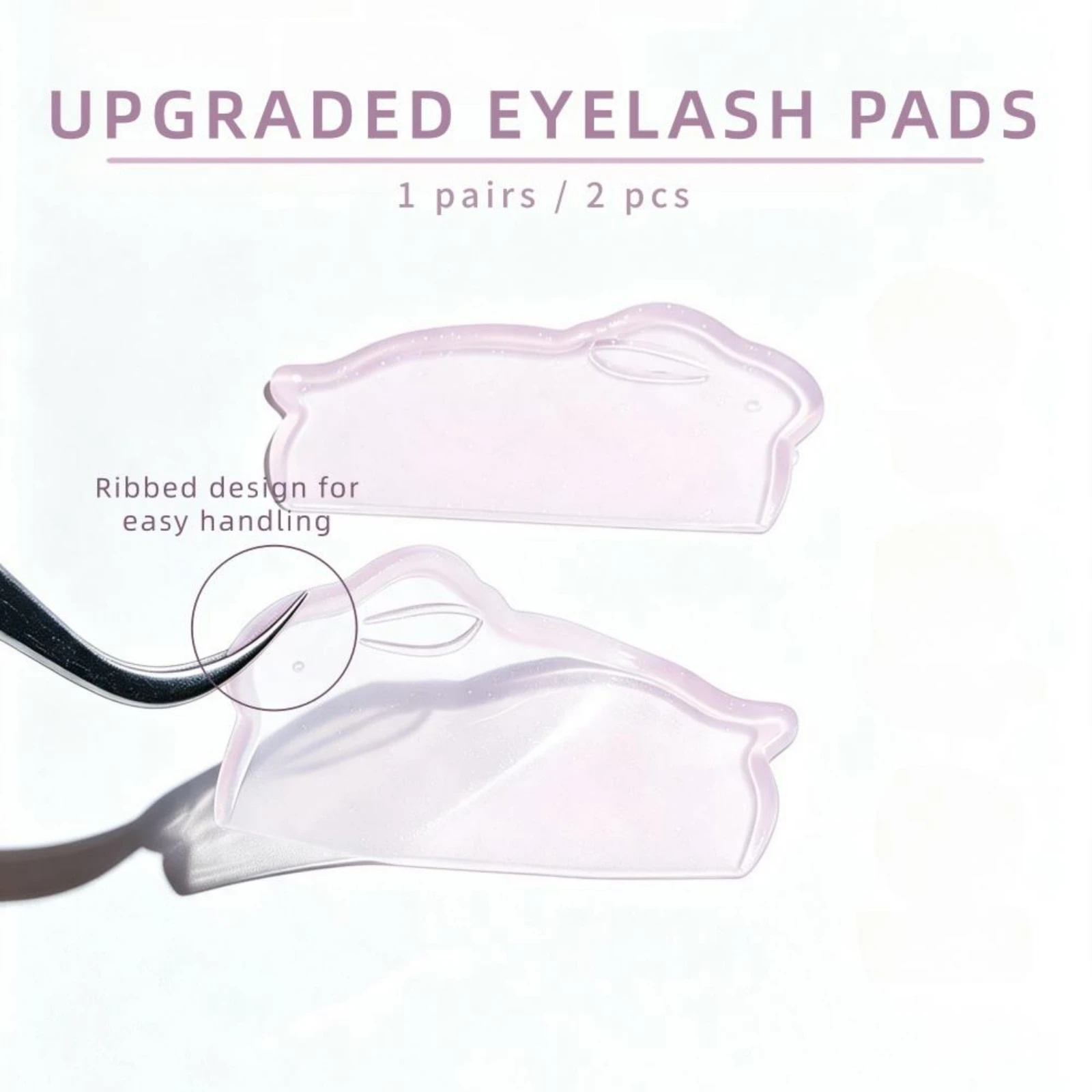 Lomansa Rabbit 2Pcs Lash Softening Pads Silicone Eyelash Perm Pads Lashes Rods Shield Lifting Eyelash Accessories Makeup Tool