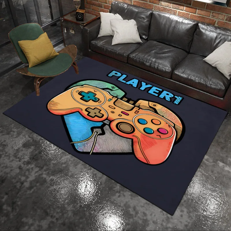 Neon Green Cyber VIDEO GAMES Area Rug Abstract Circuit Board Carpet For Gaming Room Decor Cool Gamer Bedroom Non-Slip Floor Mat